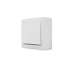 Stinel-Karin Διακόπτης διπλός Εξωτερικός-Επίτοιχος IP20 K/R-A/R-Λευκός Διακόπτες Καλωδίων Onetrade