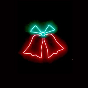 RP Neon Διπλή Καμπάνα με 8 Προγράμματα Κόκκινο-Πράσινο 220V Χριστουγεννιάτικα Προϊόντα