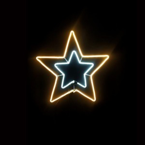 RP Neon Διπλό Αστέρι με 8 Προγράμματα 220V/IP44 Θερμό-Ψυχρό Χριστουγεννιάτικα Προϊόντα