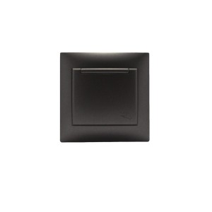 Πρίζα Σούκο ασφαλείας + καπάκι Stinel Ανθρακί Διακόπτες Καλωδίων Onetrade