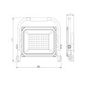 Rexer RX08030 - Φορητός προβολέας εργασίας LED 4000K 100W 11000lm LED Προβολείς