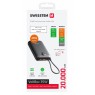 Swissten 22013937 - Voltbox 20000 USB-C PD 35W Power Bank 20.000mAh με 2 Built-in Καλώδια (Type-C/Lightning) & LED Οθόνη, Black Καλώδια Onetrade