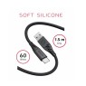 Swissten 71531010 - Καλώδιο USB-C 1.5μ. από Soft Silicone, Black Καλώδια Onetrade