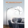 TaoTronics TT-DL072 - LED Floor Lamp with Touch Control, 4 Color Modes, 4 Brightness Levels, Flexible, Black Office lighting