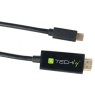 Techly IADAP USBC-HDMI2TY - Converter USB-C Cable Male to HDMI 2.0 4K Male Audio Video Converters Onetrade