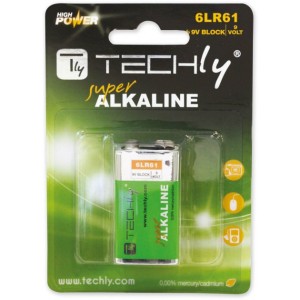Techly IBT-KAL-LR61T - Αλκαλική μπαταρία 9V υψηλής ισχύος 6LR61   Onetrade