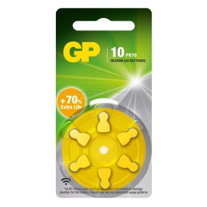 GP Batteries IC-GP103248 - Batteries for Hearing Aids ZA10-PR70 6 pcs Batteries Onetrade