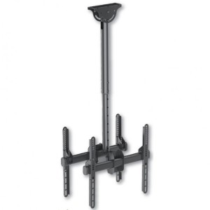 Techly ICA-CPLB 944D - Διπλή Τηλεσκοπική Βάση στήριξης οροφής tv-μόνιτορ 32-55'' Βάσεις TV Onetrade