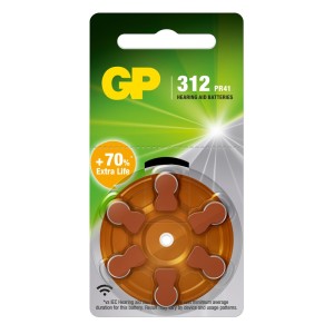 GP Batteries IC-GP103250 - Μπαταρία για ακουστικά βαρηκοΐας ZA312-PR41 6τμχ Μπαταρίες  Onetrade