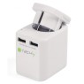 Techly I-TRAVEL-06TYWH - Universal Travel Adapter με 2xUSB 2,4A Adaptors Onetrade