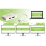 Techly IADAP DP-COMBOF3 - DisplayPort 1.2 to HDMI/DVI/DisplayPort 4K Προσαρμογέας Converters Εικόνας Ήχου Onetrade