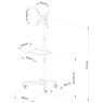 Techly ICA-TR201 - Βάση Τροχήλατη TV 32-60" με ράφι Βάσεις Onetrade
