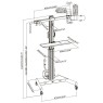 Techly ICA-TR42 - Floor Stand Trolley for 2 TV LCD/LED/Plasma 13-32" Mounts Onetrade