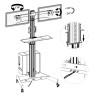Techly ICA-TR42 - Floor Stand Trolley for 2 TV LCD/LED/Plasma 13-32" Mounts Onetrade