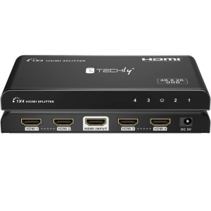 Techly IDATA HDMI2-4K4 - 4K HDMI 2.0 Splitter 4-way HDR HDMI Splitters Onetrade