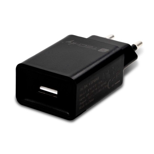 Techly IPW-USB-24BK - USB Φορτιστής τοίχου 5V 2.4A Τροφοδοτικά Onetrade