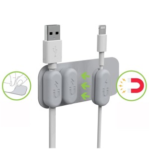 Techly ISWT-CL-MAGNETIC - 4 Cable Clips Magnetic Cable Organizer Smartphone accessories Onetrade
