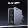 Ugreen 25877 - Nexode Pro Φορτιστής GaN Mini 160W με Θύρα USB-A & 3 Θύρες USB-C, PD / QC 4.0, Grey Καλώδια Onetrade