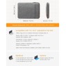 Inateck LB01006-14_gray - Αδιάβροχη Θήκη Laptop 14" Γκρί, σετ με θήκη αξεσουάρ Εργαλεία Onetrade